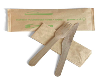 Fork/Knife/Napkin Cutlery Set 6” Economy