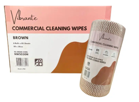 Cleaning Cloth Wipes Rolls - Brown (1 Roll)