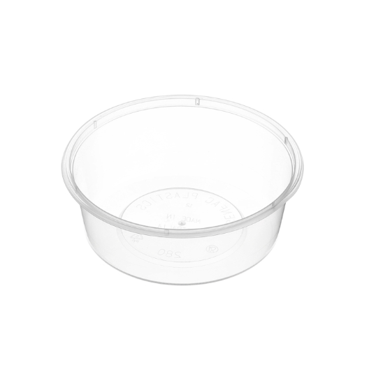 280mL Round Container – Natural (RB 2801000) – Carton of 500