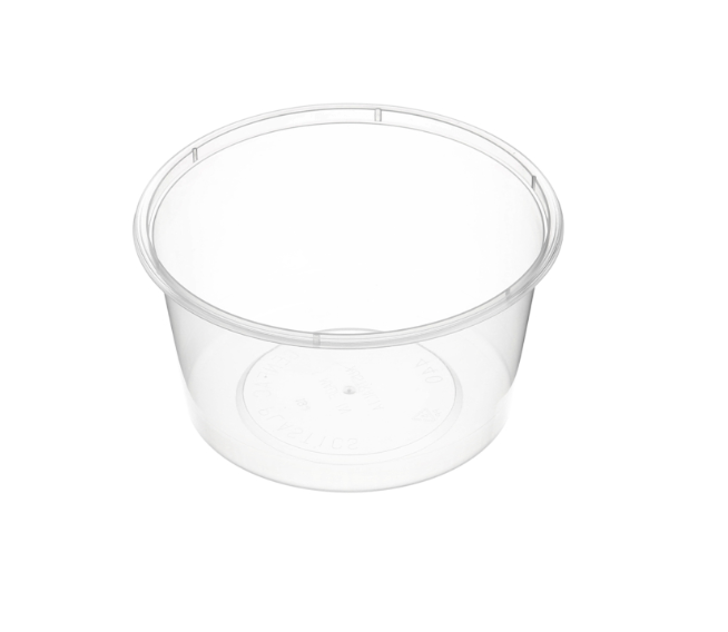 440mL Round Container – Natural (RB 440) – Carton of 500