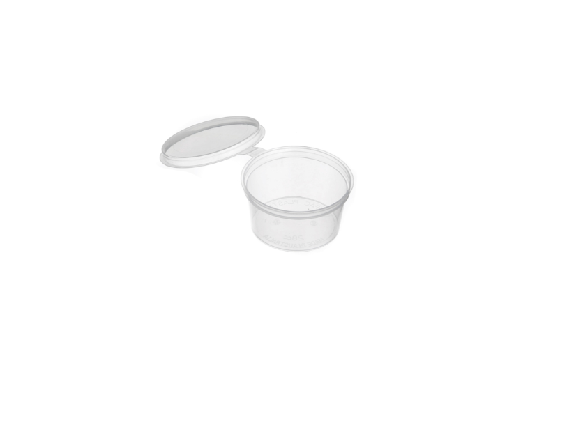 28cc Round Hinged Lid Container – Natural (RH28) – Carton of 500