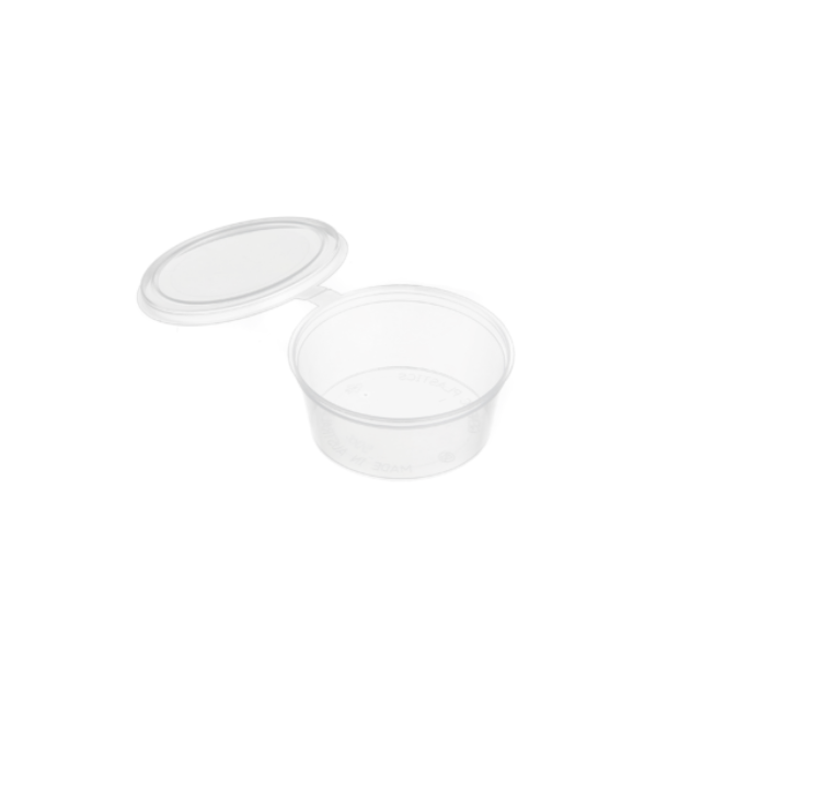 50cc Round Hinged Lid Container – Natural (RH50) – Carton of 500