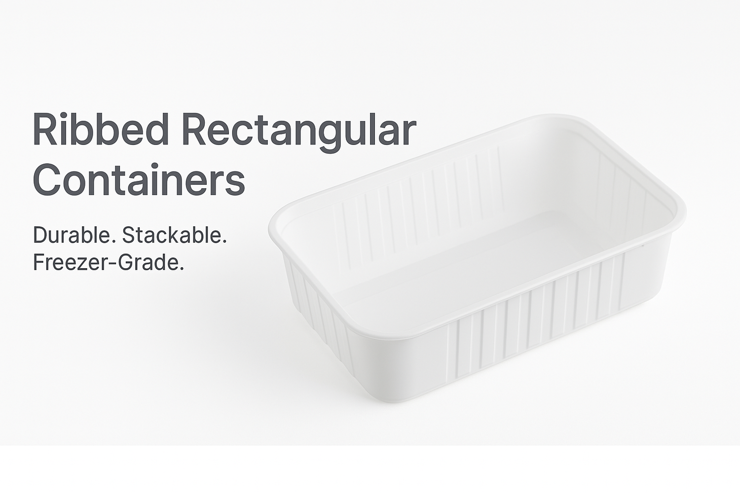 Ribbed Rectangular Containers