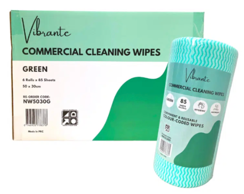 Cleaning Cloth Wipes Rolls – Green (1 Roll)