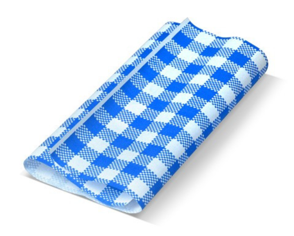 Gingham printed greaseproof paper Blue (190 x 300)