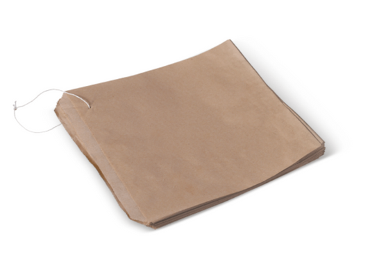 2 SQ Flat brown paper bags