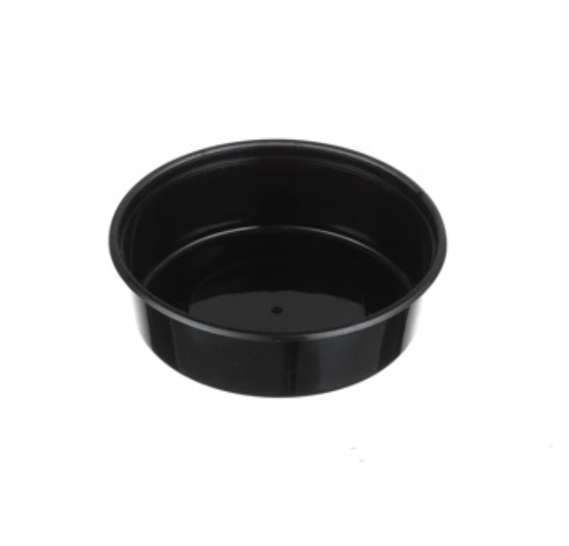 220mL Round Container – Black (RB 220B) – Carton of 1000