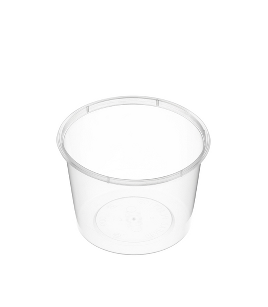 600mL Round Container – Natural (RB 600) – Carton of 500