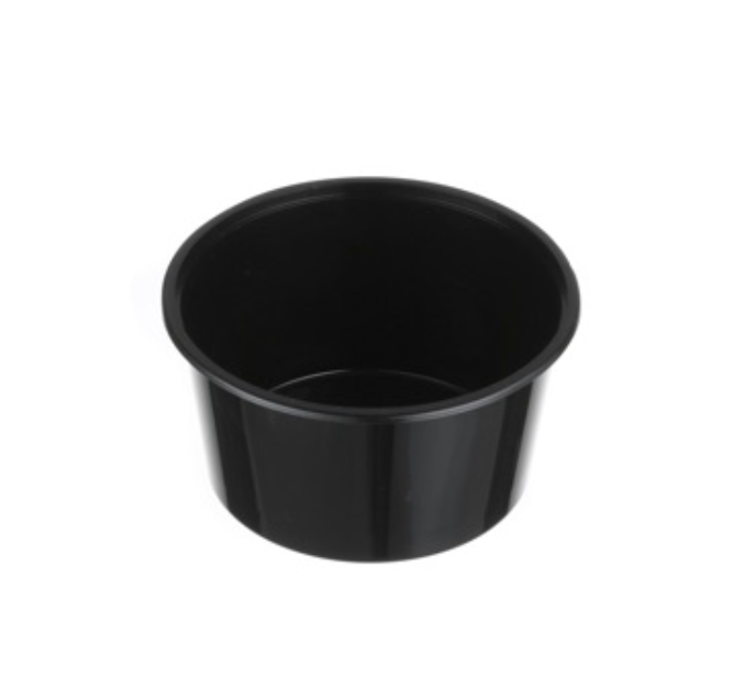 440mL Round Container – Black (RB 440B) – Carton of 500
