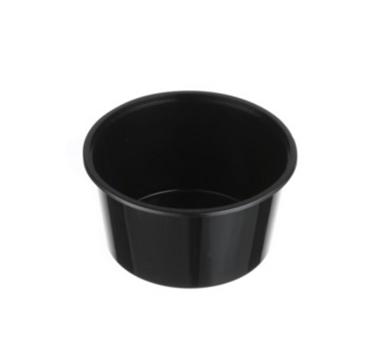 440mL Round Container – Black (RB 440B) – Carton of 500