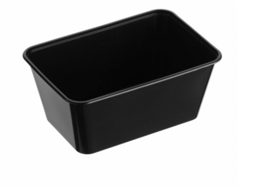 G1000 Rectangular Container – Black (REG1000B) – Carton of 500