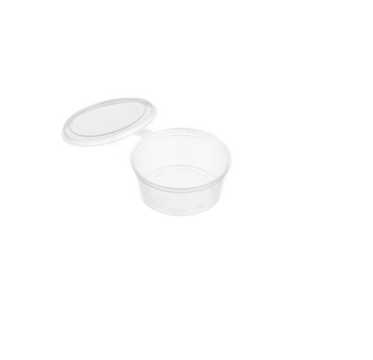 50cc Round Hinged Lid Container – Natural (RH50) – Carton of 500