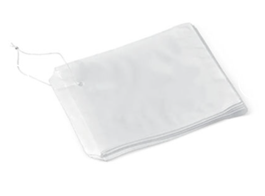 10 Long Flat white paper bags