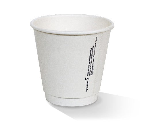 8oz Double Wall cups Plain (90rim)