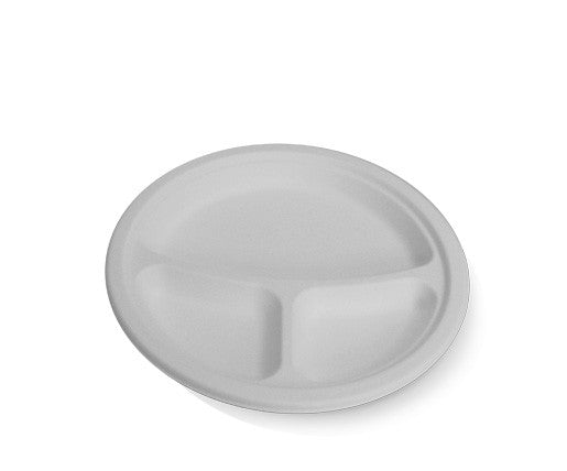 9" Round Plate -  3 Compartments