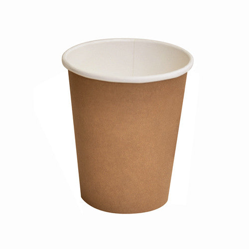 8oz Single Wall Cups (Brown) PLA - 80 rim