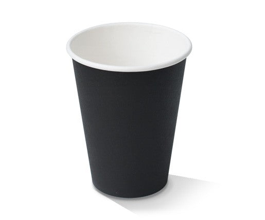 12oz Single Wall Cups (Black) - 90 rim