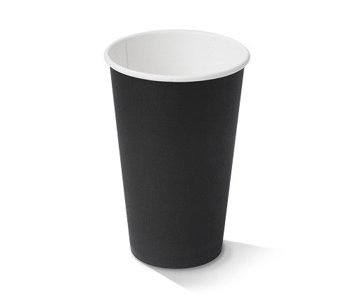 16oz Single Wall Cups (Black) - 90 rim