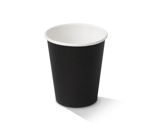 8oz Single Wall Cups (Black) - 80 rim