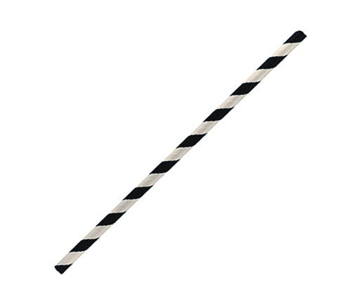 Paper Straws Black Stripes
